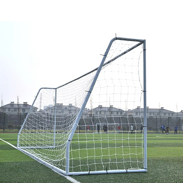 New Children 12*6 Ft.Regulation Size Metal Soccer Goal w/Weatherproof Portable HDPE Net Rebound Football Goal