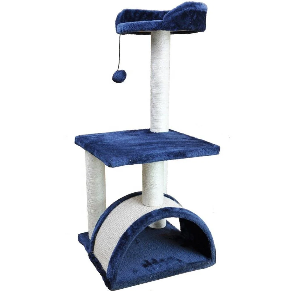 Amazon sale Popular  Small Cat kitten tree Toy Natural Sisal Cat Scratching Post Kitten Activity Tower Condo