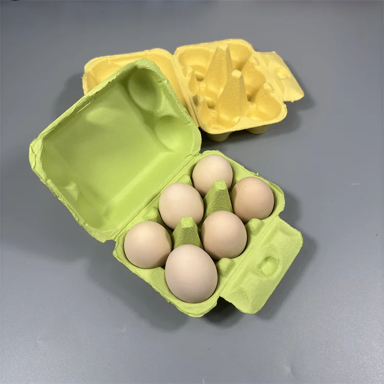 Hot Sale Biodegradable Customized recycled colorful paper packaging pulp 6/12 egg boxes/tray/carton