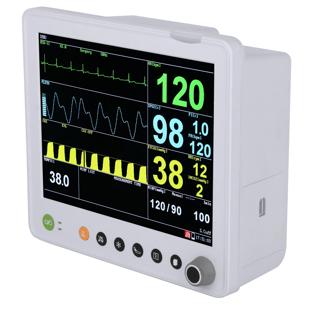Medical Equipment Suppliers 12.1 Inch CA600 Multi Parameters Vet Patient with EtCO2 Module