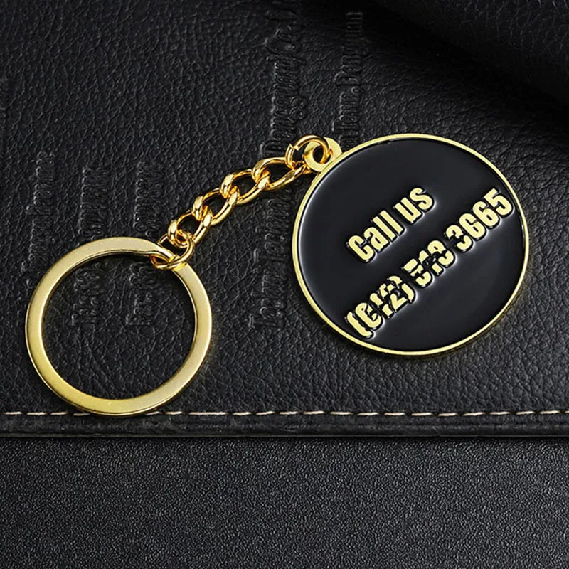 Advertising Promotional Gift Key Chain Custom Logo Business Brand Number Enamel Key Ring 2d 3D Zinc Alloy Metal Keychains