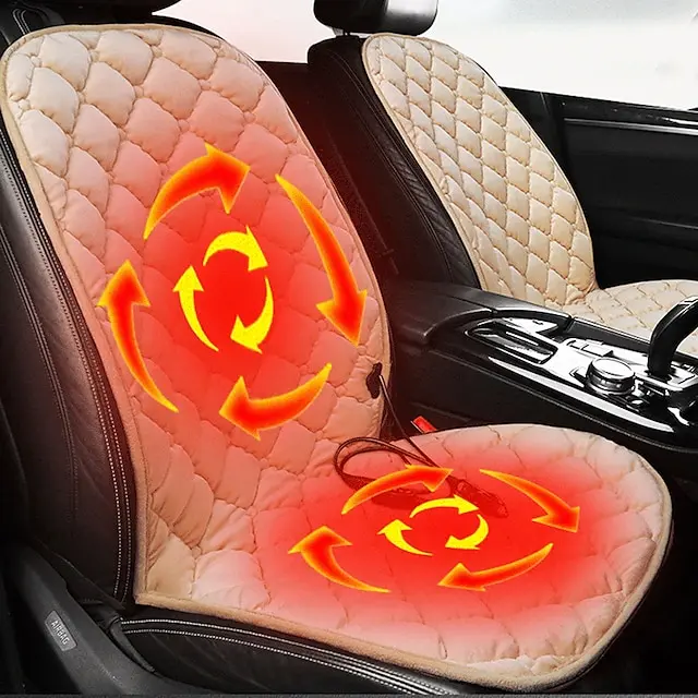 Mydays Outdoor Soft Comfortable Non-slip Overheating Protection Car Heating Seat Cushion with Backrest