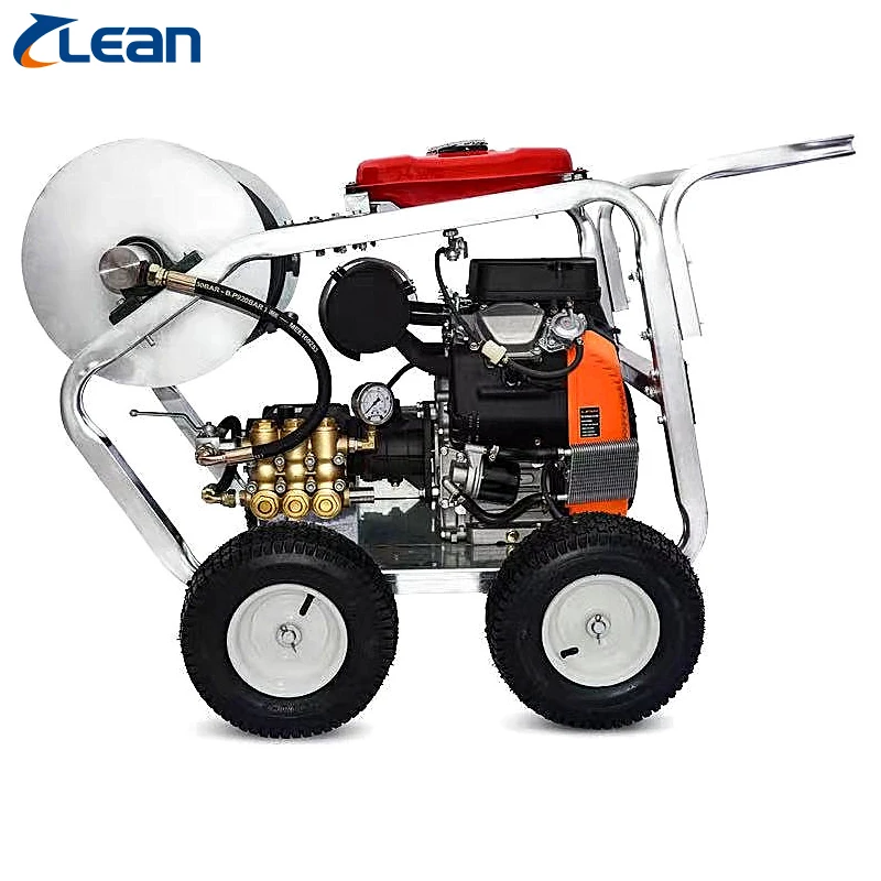 Water wash equipment petrol high pressure water jet pipe cleaner 200 bar