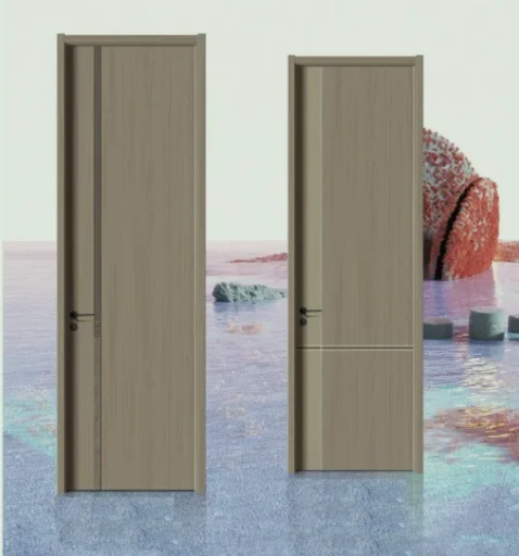 MDF Melamine Factory Direct Classic Minimalist Flat Panel Interior Doors for Bedrooms, Hotels, Apartments