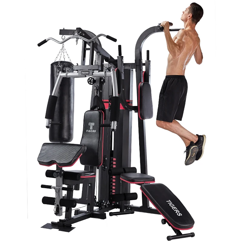 Home Multi Functional 3 Station Strength Fitness Equipment Gym Training Machine