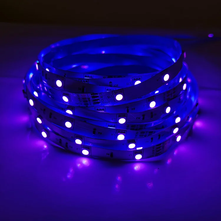 Светодиодные лампы 5050 30D 10 м RGB силиконовый беспроводной разъем программируемая звуковая активация US UA plug светодиодная лента Набор