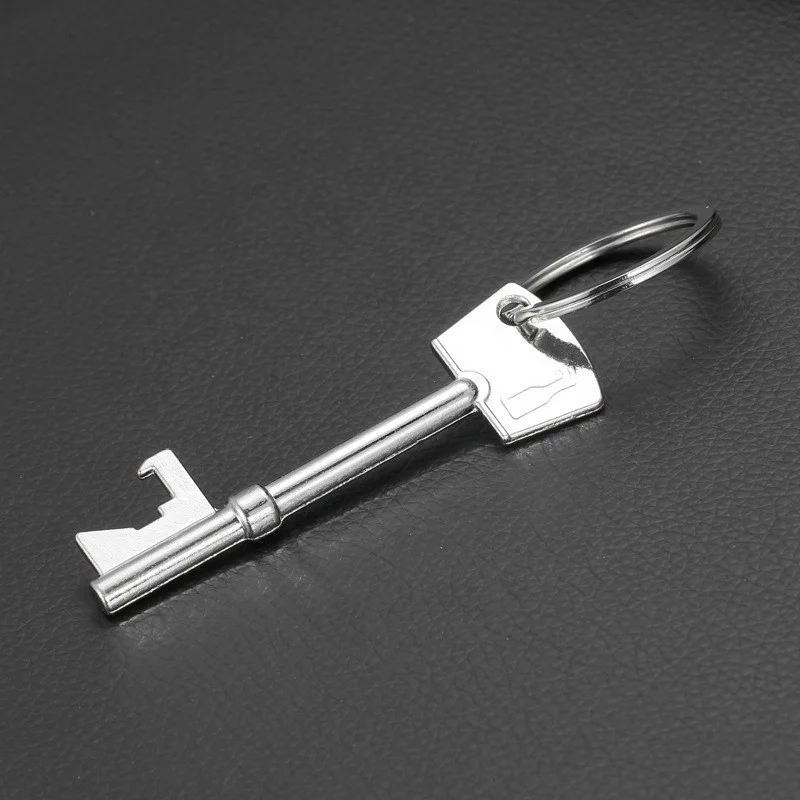 Small Fast Selling Items keychain custom metal Skeleton Key Bottle Opener Key chains with Logo