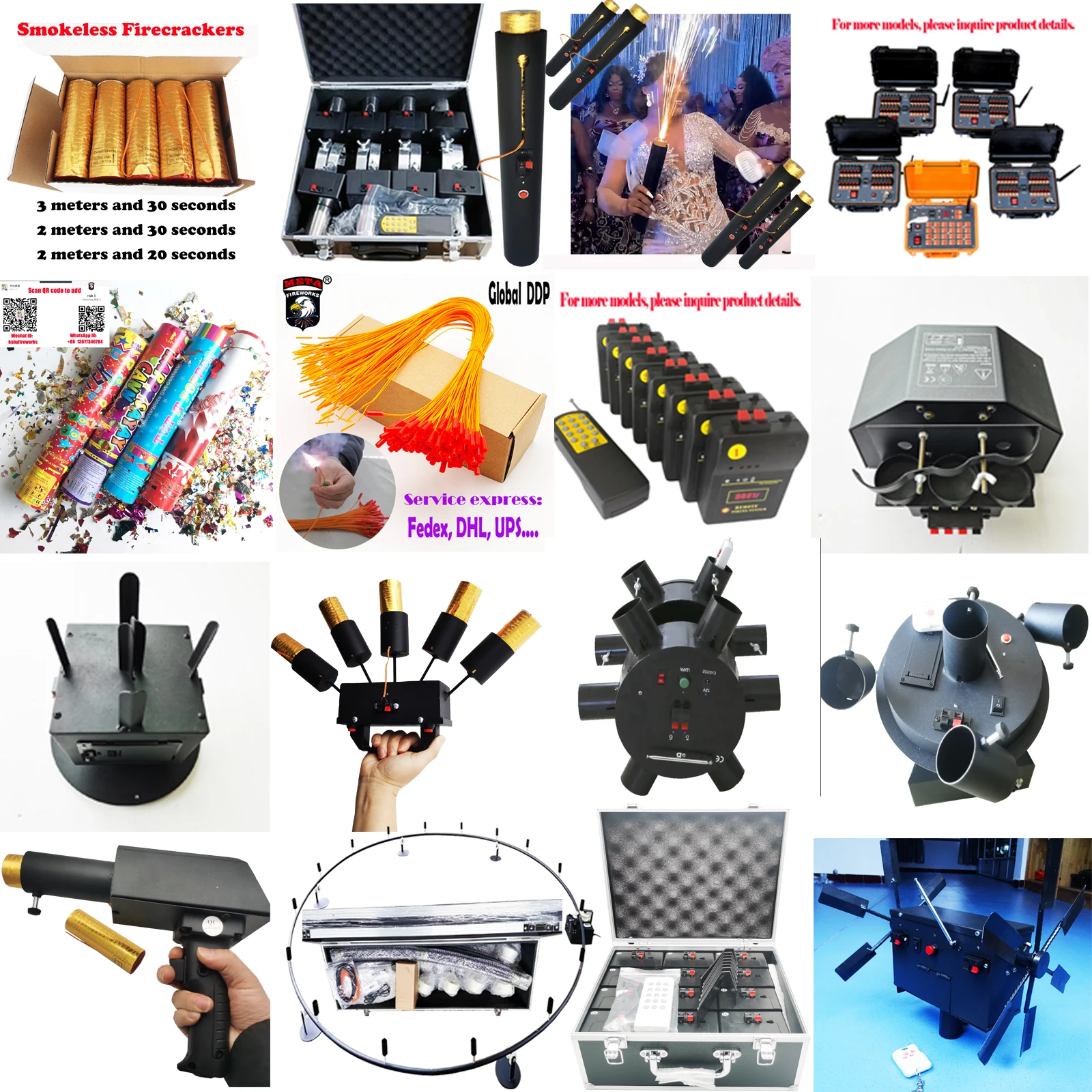 Gat Vuurwerk Shells Artillerie Shell champagne Gun Product with Professional Cold Fireworks Firing Systems for Weeding or Party