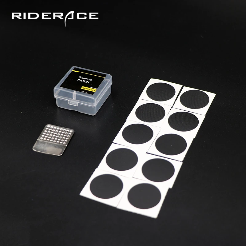 10 Pcs Glueless Chip Patches Bicycle Inner Tire Repair Kit Mountain Bike Tyre Tire Repair Tools Piece Thin Road Bike Accessories