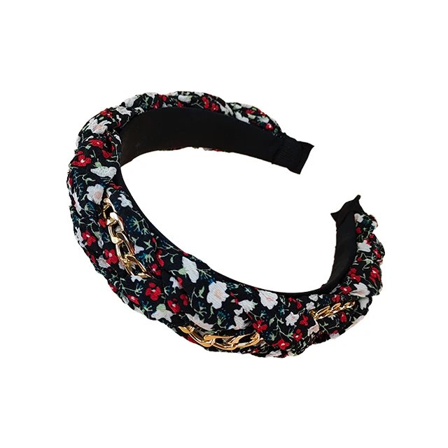 Factory New Style Boho Headband Bright Floral Hair Accessories Fashion Braided Headband