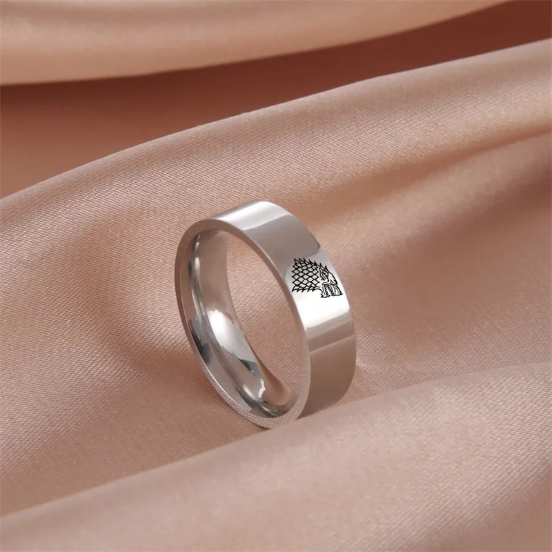 Fashion stainless steel  gold plated   punk rings for men  wolf ring  hip hop  snake ring