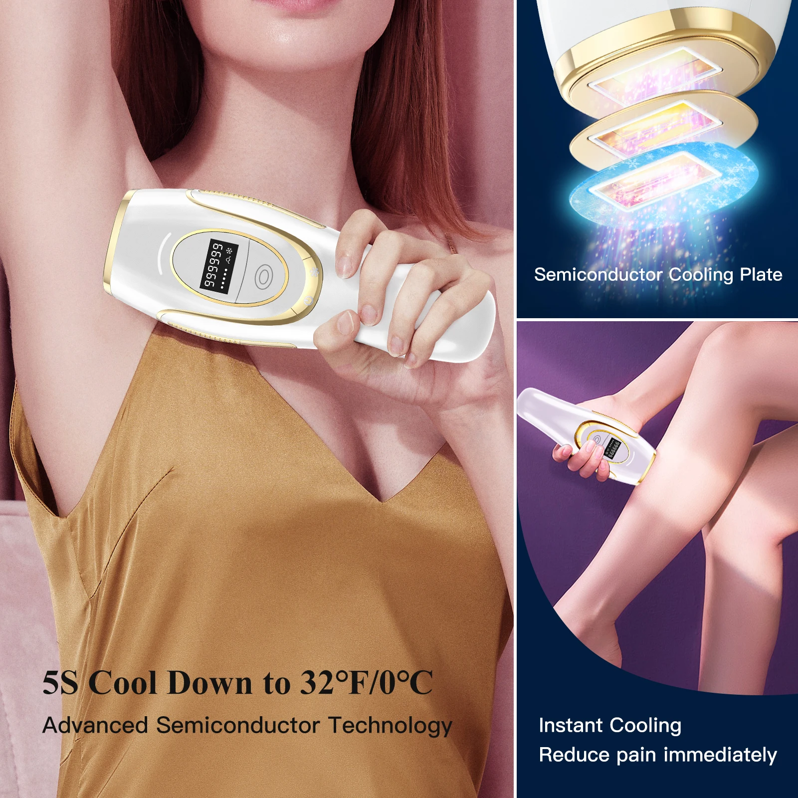 IPL Hair Removal Permanent Painless Laser Hair Removal Device for Women and Man