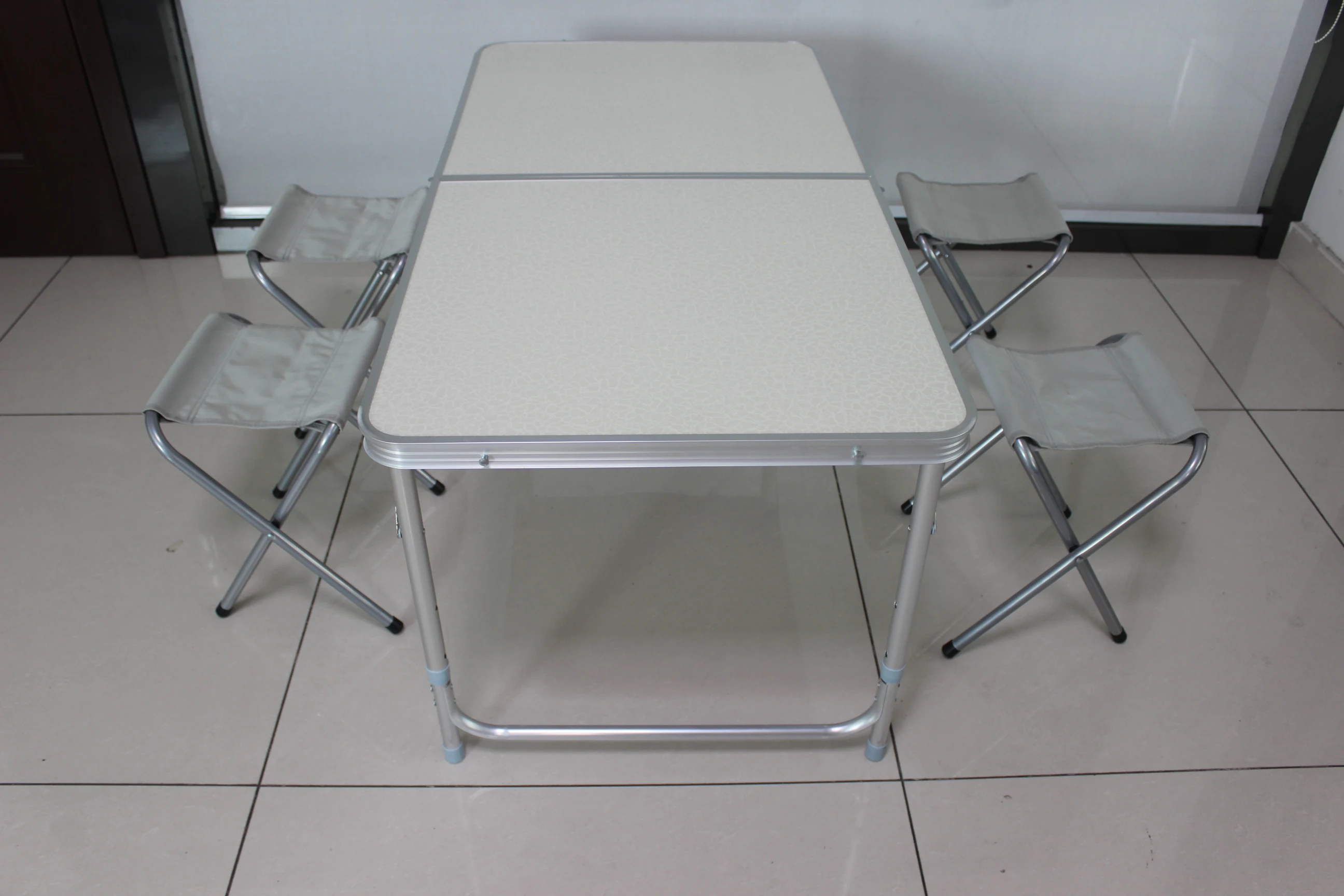 Регулируемый складной алюминиевый стол и стул для отдыха на природе