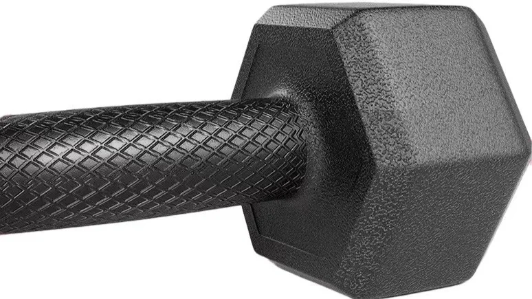 Popular new dumbbell fitness equipment environmental protection PVC hexagonal dumbbell 10kg