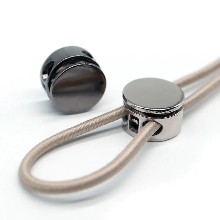8mm Metal Cord Lock Stopper Ends Rope  Hole Spring Elastic Drawstring Rope Cord for Drawstrings Shoelaces Clothing Bag Fastener