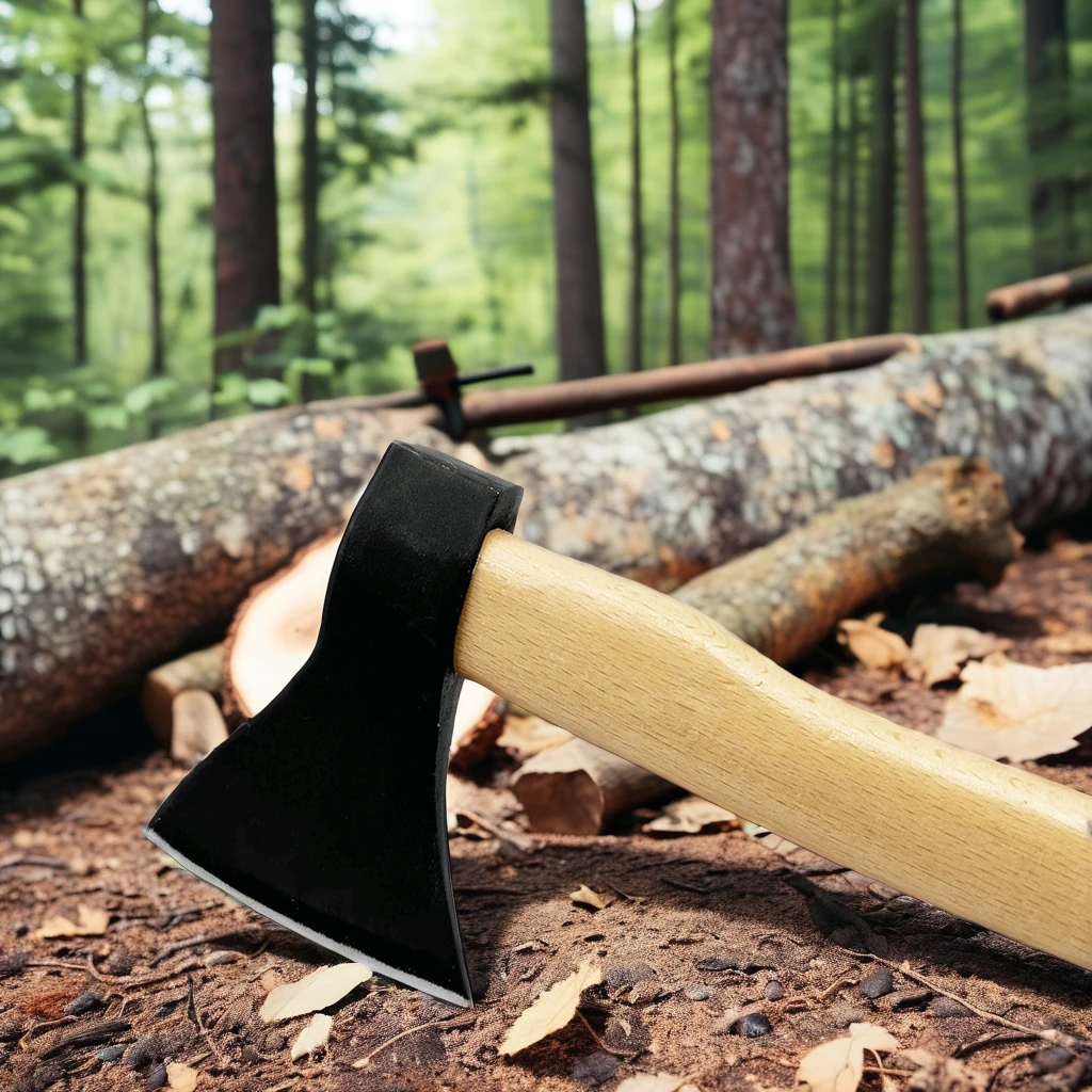 Russian wooden axe  Camping Tactical Survival Spltting Battle Outdoor Combat Cutting Hatchet Axe