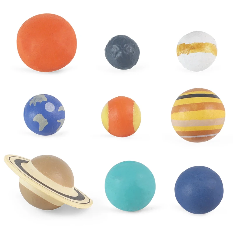 Oenux Wholesale Simulation 9PCS Miniature The Solar System Cosmic Planet Universe Model Figures School Project Kids Toy