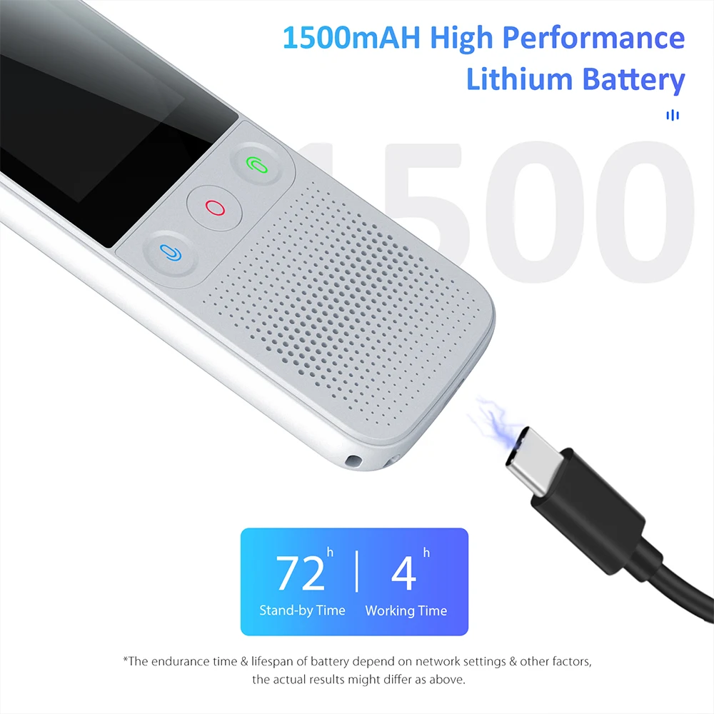 Умный переводчик, устройство для путешествий, поддержка 2021 + онлайн-языков и 14 + автономных интеллектуальных переводчиков языков, Новинка 137