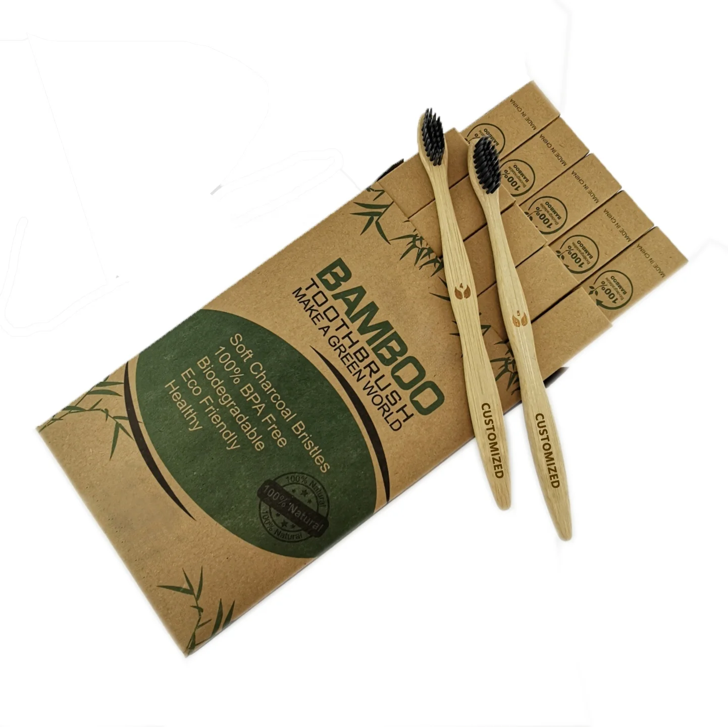 pack 4 adult teeth brush ecofriendly toothbrush