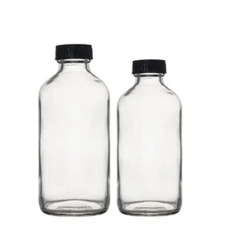 Berlin Packaging Food Grade Transparent Beer Bottle White Empty Coffee Beverage Juice Kombucha Glass Boston Round Bottle