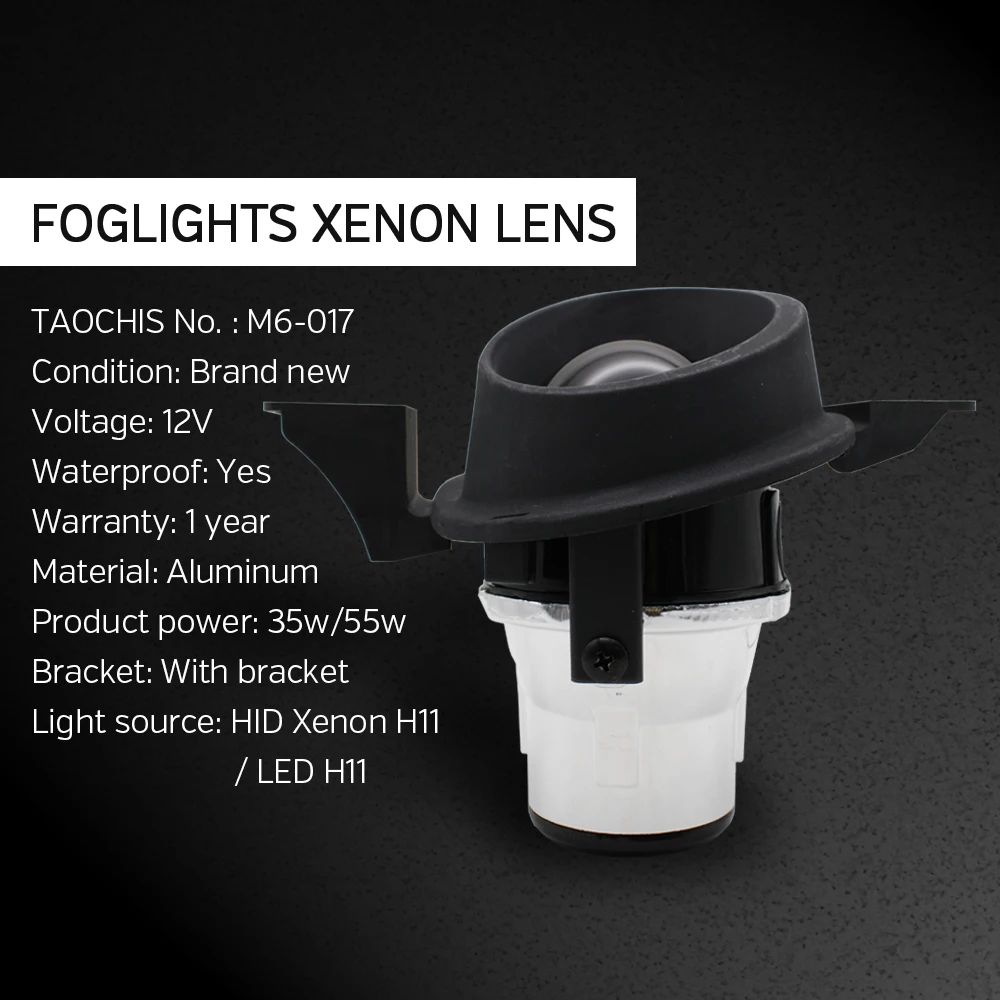 TAOCHIS Car 2.5 fog lamp Bi-xenon projector lens Fast heat dissipation dedicated For LUXGEN U6 H11 hid xenon light bulb retrofit