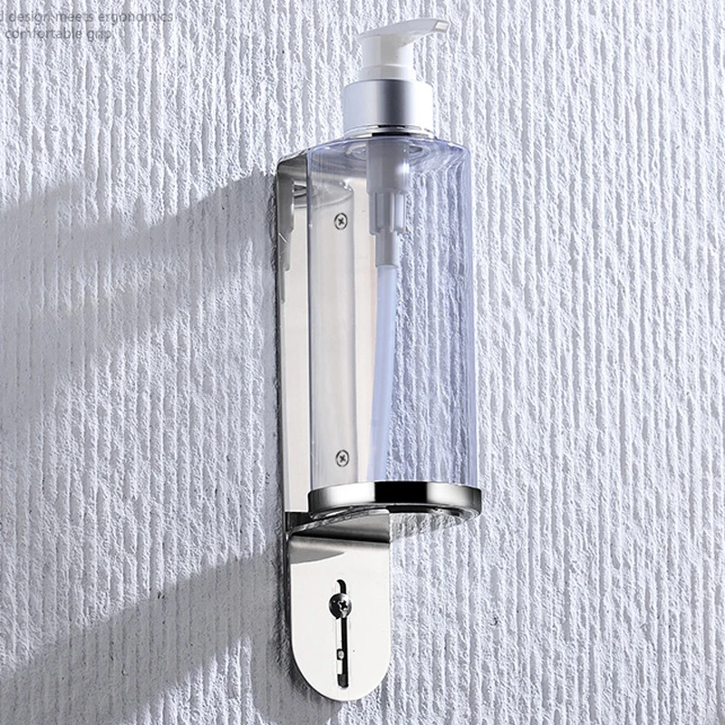 Hotels Wall Mounted Luxury Shampoo Conditioner Shower Gel Stainless Steel Soap Dispenser Bottle