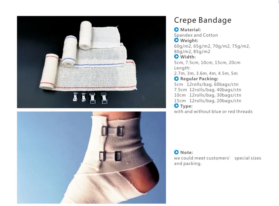 crepe bandage cotton 15cm crepe elastic bandage