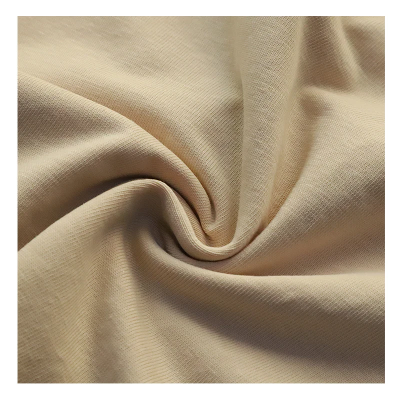 82011/STS2011-Sustainable 23%Hemp 55%Organic Cotton 22%Sorona Knitted Jersey Fabric for T-shirts Wholesale Price