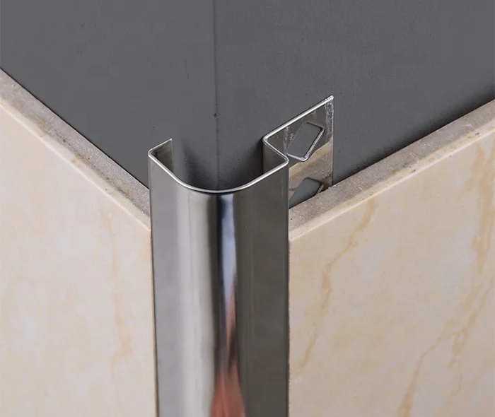 Beautrim Round shaped stainless steel 304  profiles ceramic tile decorative edgings are used at the corner
