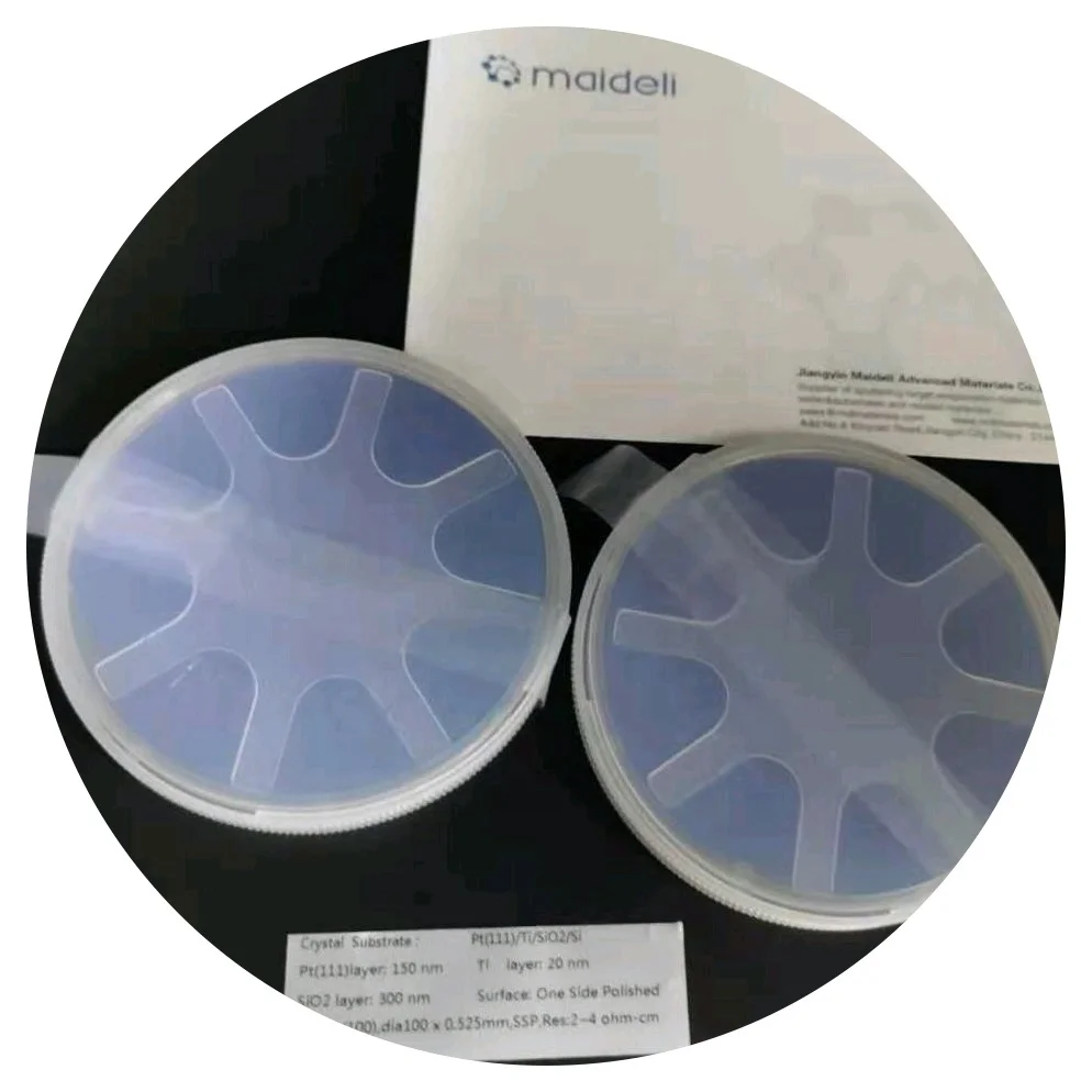 4inch 525um Crystal substrate  with Pt /Ti/SiO2/Si SSP