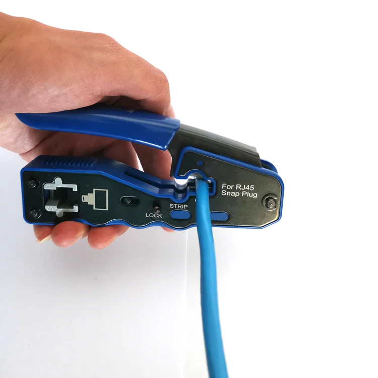 Network Cable Crimping Tool RJ45 & RJ11 RJ12 Multiple Usepass Through Crystal Head EZ Crimping Tool