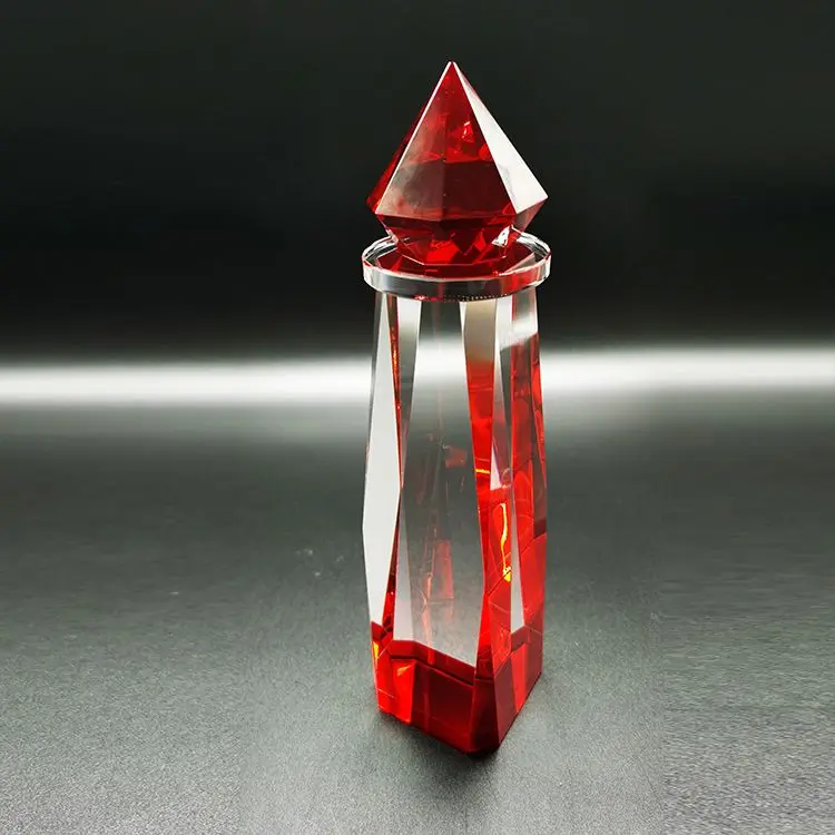 Manufacturer Customized Circular Blank Glass K9 Sports Golf Crystal Medal Trophy