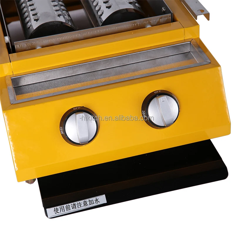 New large 2 infrared burners LPG gas smokeless barbecue grill WX102L commercial gluten oyster grilled fish stove from factory