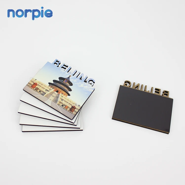 Promotional High Quality Sublimation Wood Blanks Rectangle Fridge Magnets