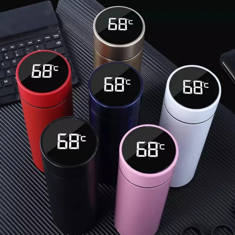 Temperature Display Vacuum Flask Stainless Steel Smart Water Bottle with LED Touch Screen