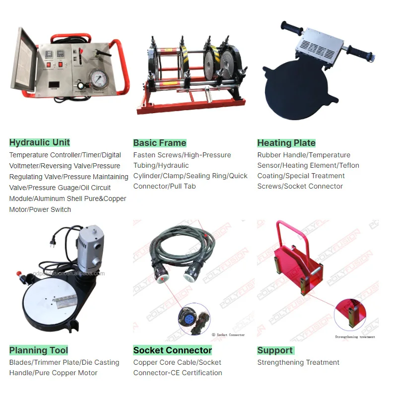 315mm butt fusion joint machine  butt fusion welding machine hdpe with fusing data hdpe pipe welding machine plastic welders
