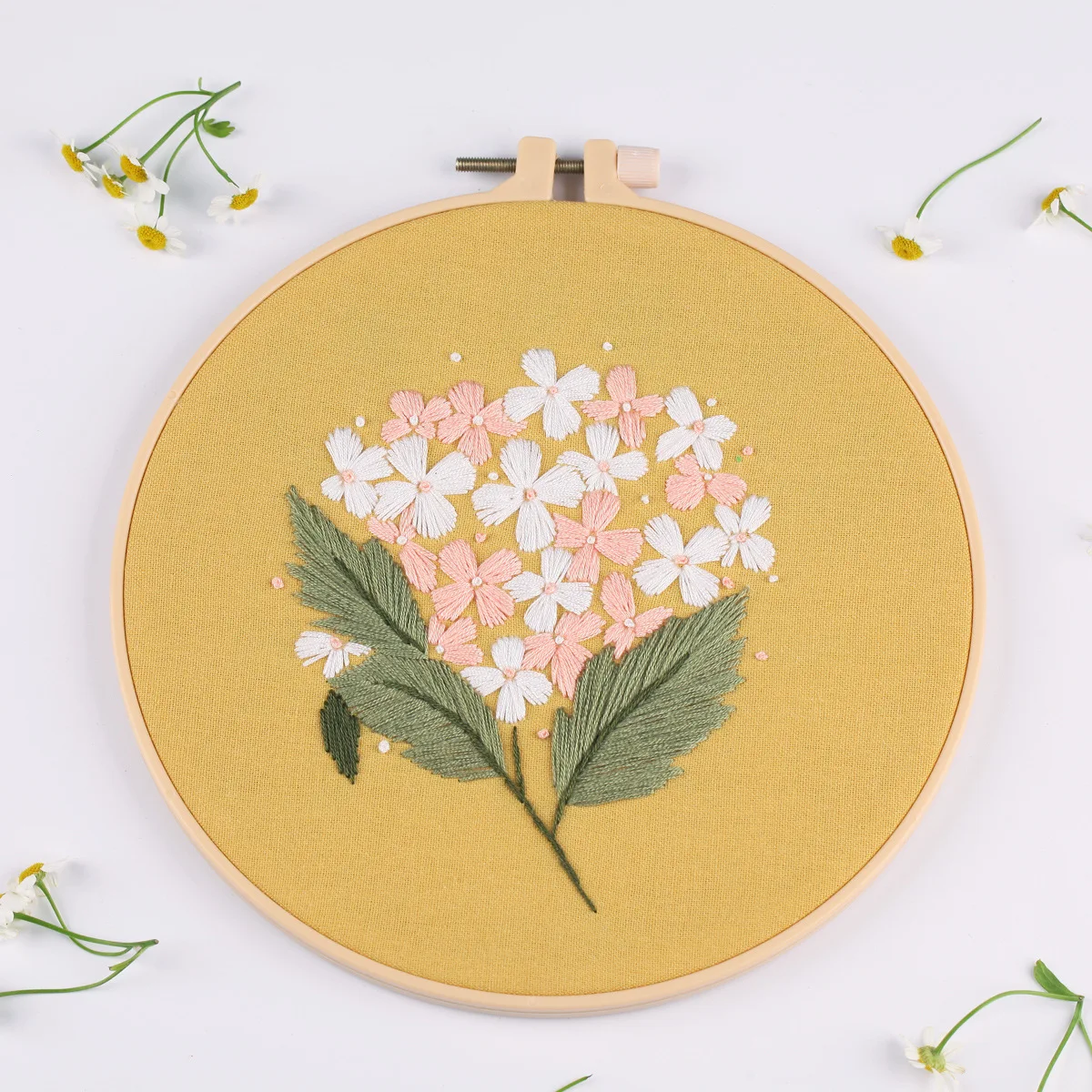 Stamped Needlepoint Counted Cross Stitch Kits Flowers Pattern Stitch Embroidery Kit for Adults Beginners