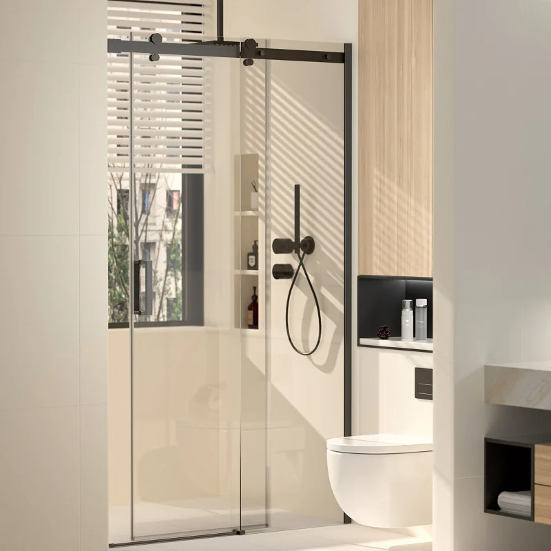 Customized Bathroom 10mm Frameless Shower Door Tempered Glass Shower Cabin With Sliding Door