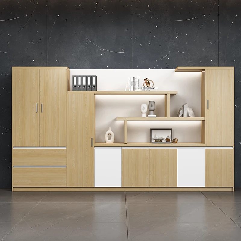 Modern Office Furniture Office Desk Shelf File Cabinet wooden Furniture Office filing display Cabinet Small Home Storage Cabinet