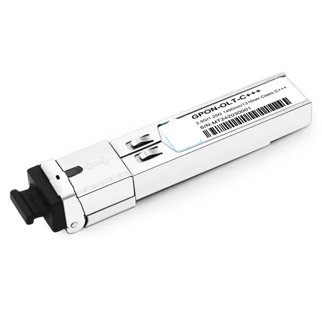 GPON-OLT-C+++ Transceiver Modules SFP TX-2.5G/RX-1.25G TX-1490nm/RX-1310nm Class C+++ 20km SC SMF DDM