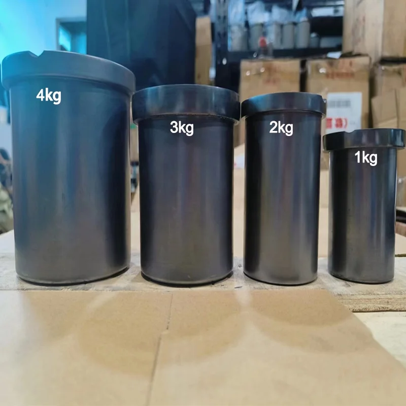 High purity graphite crucible with quartz jacket for medium and high frequency induction furnace melting gold, silver, and other