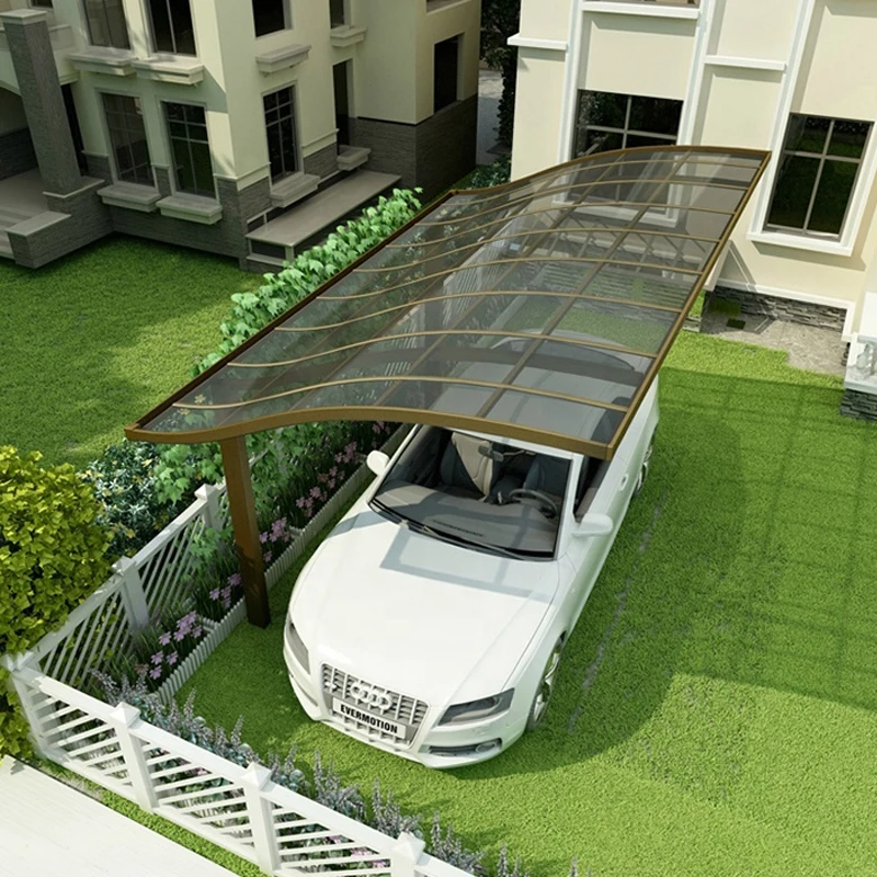 Modern Outdoor PC Coated Patio Carport Shade Cover Aluminium Polycarbonate Roofing