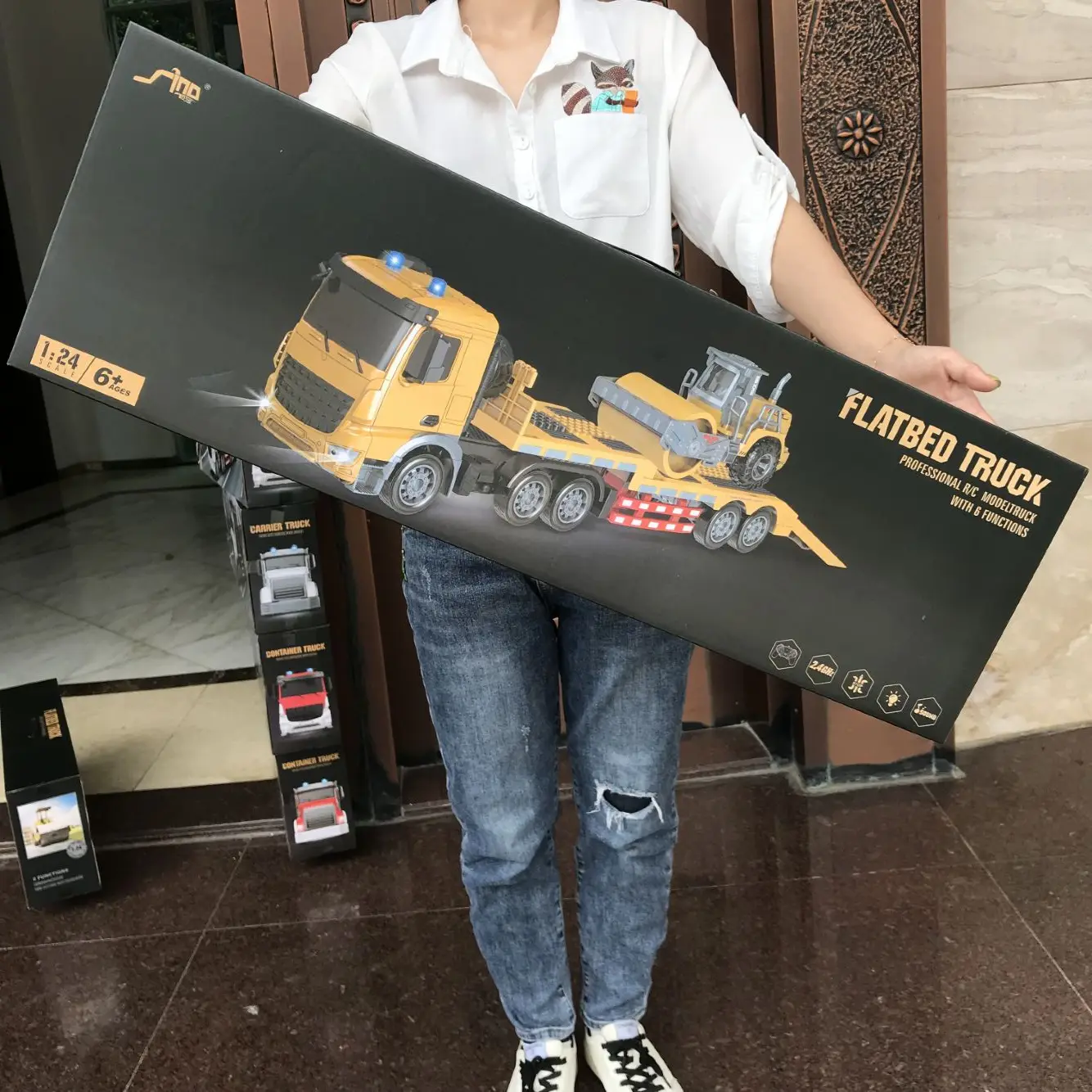 car rc truck action trucks construction toy flatbed truck juguete trailer a control remoto electric cars toys vehicle kids toys