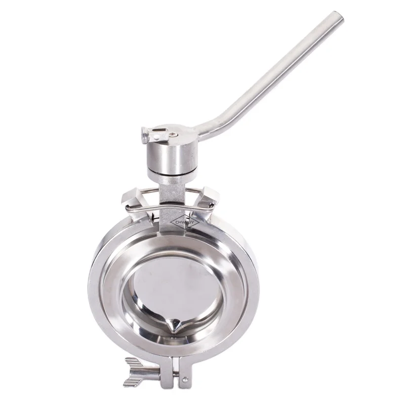 316L Middle Clamp or Welded Ends Manual Wam Powder Butterfly Valve DN150 DN200 to DN400 Sanitary Stainless Steel 304 General