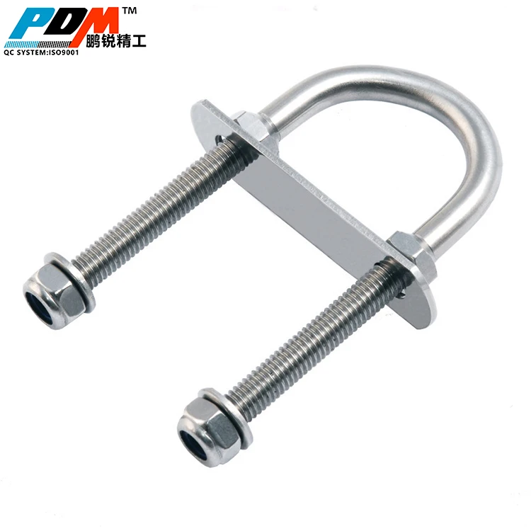 Factory price hot-dip galvanized steel U bolt and nut types of nuts and bolts