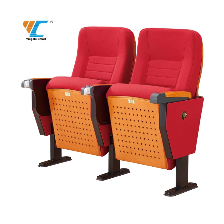 Wholesale High Quality Fabric,Wooden Auditorium Chair With Writing Table