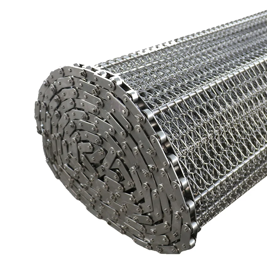Food Grade Stainless Steel Wire Mesh Conveyor Belts Chain Link Conveyor Belt