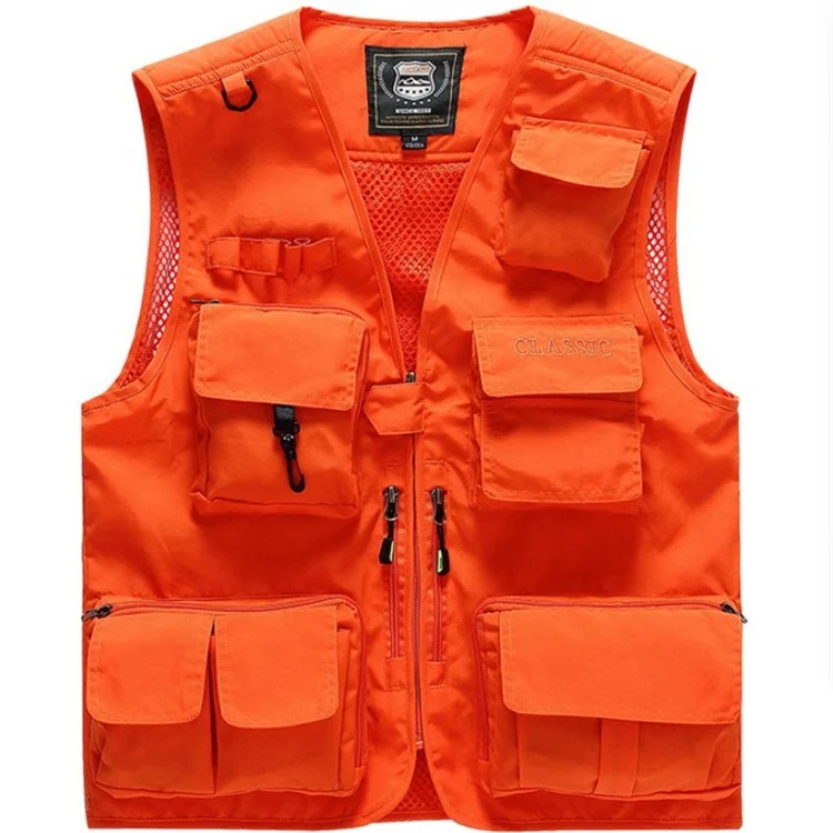 
Outdoor Adjustable Men Multi Pocket Mesh Fly Fishing Vest 