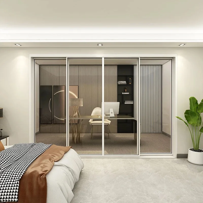 Brand New Design Sliding Door Tempered Glass Hook Sliding Aluminum Door Glass Sliding Door
