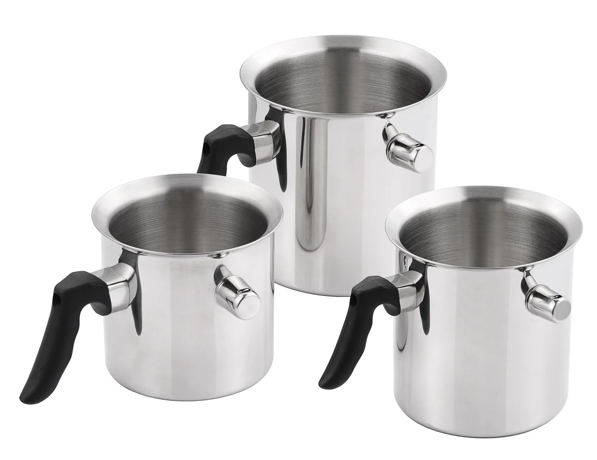 stainless steel cooking milk boiling pot with nylon handle